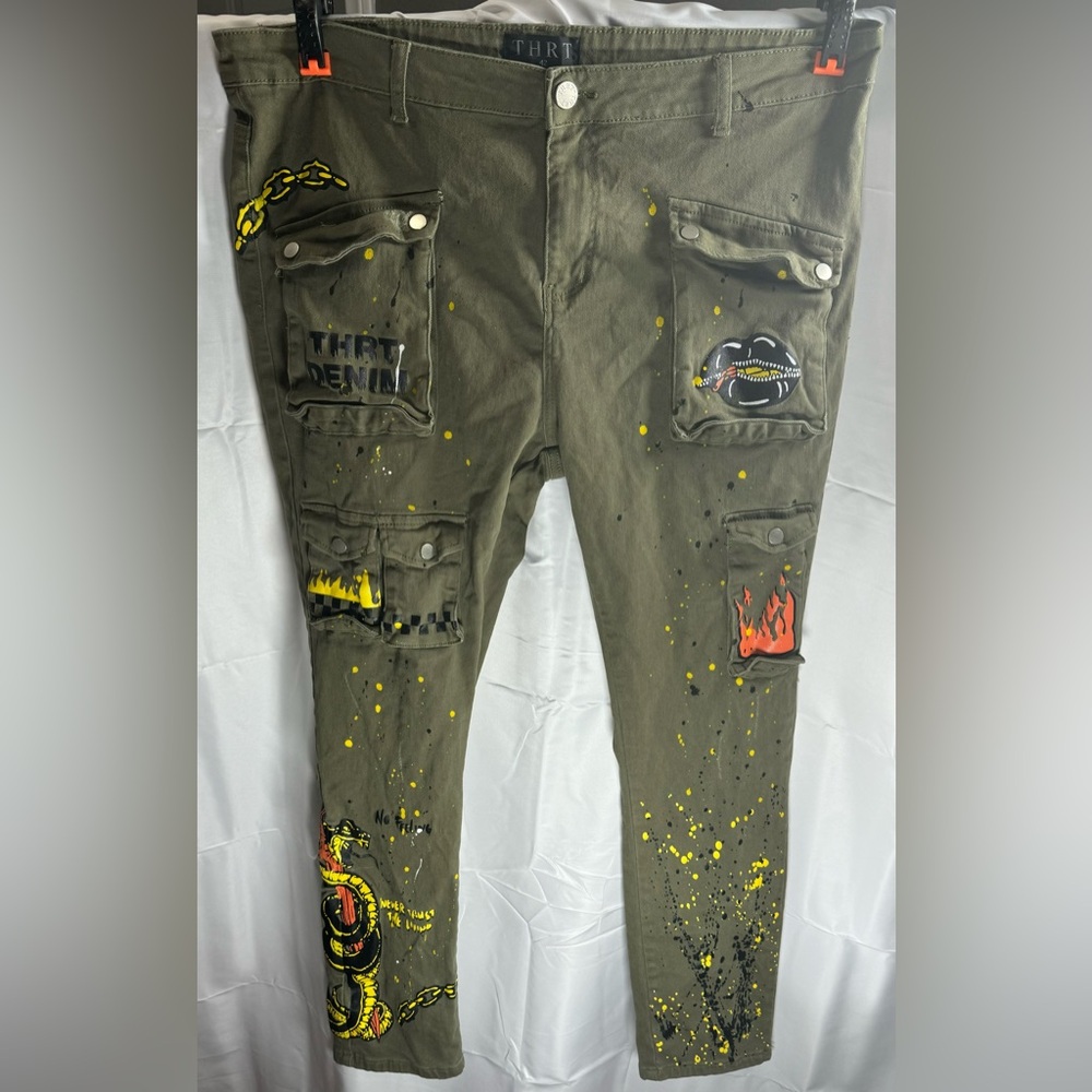 USED MENS THRT SILENCE CARGO PANTS SIZE 40